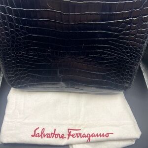 Salvatore Ferragamo Navy Blue Crossbody Bag